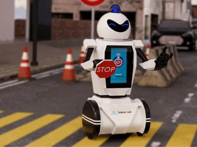 Traffic-robot-manufacturing-srushty-product-development