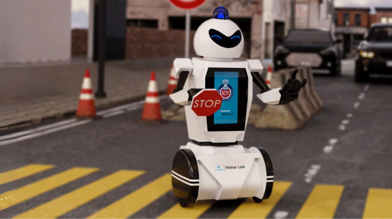 Traffic-robot-manufacturing-srushty-product-development